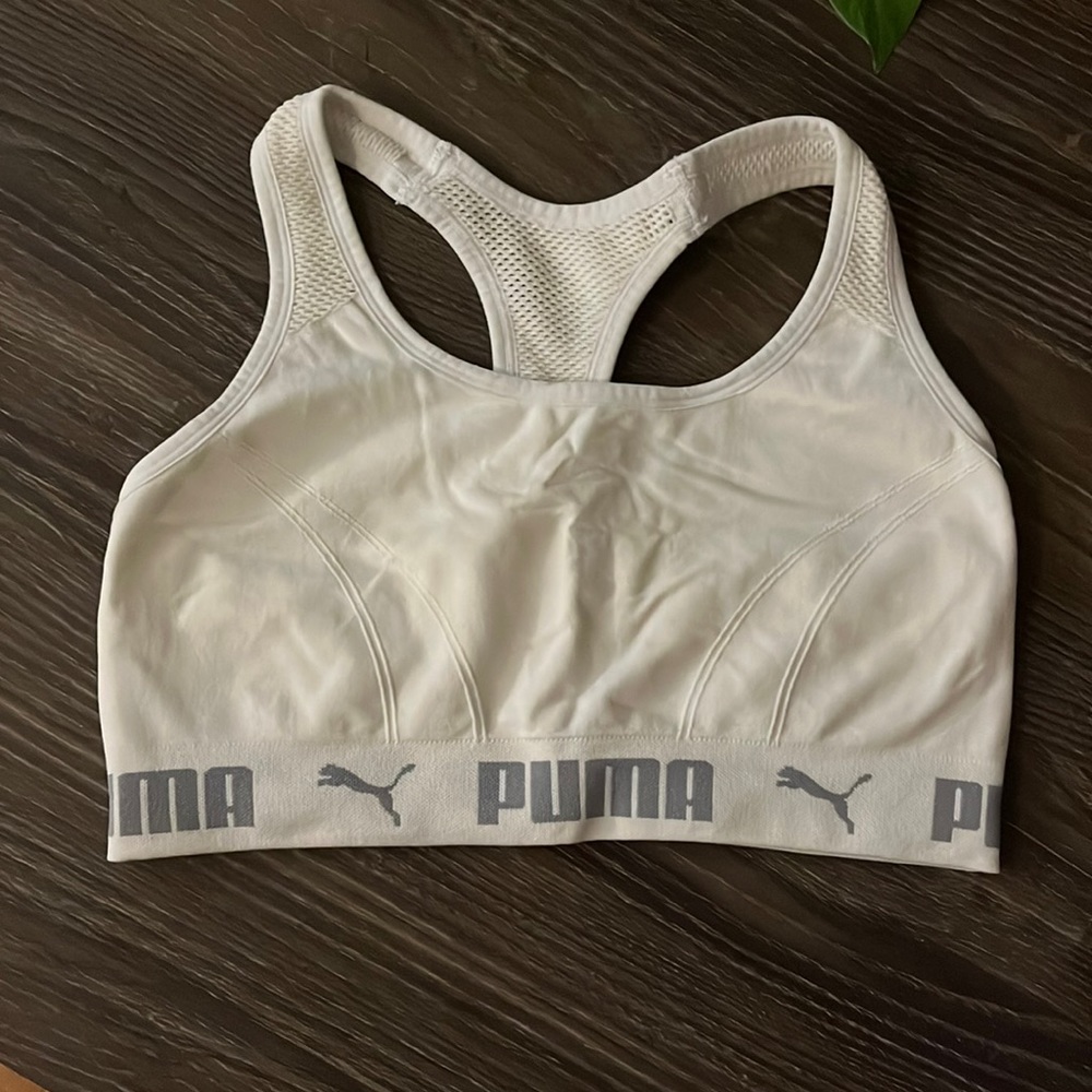 White Puma sports bra
